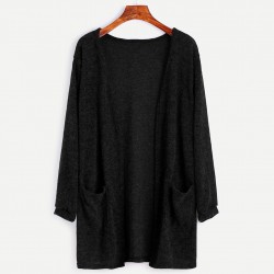 Women Long Sleeve Oversized Loose Knitted Sweater Jumper Cardigan Outwear Coat