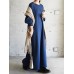 Women Sweatshirt Solid Side Pockets Maxi Length Casual Midi Dresses