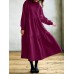 Women Thick Loose Pleat Sweatshirt Calf Length Division Casual Midi Dresses