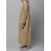 Women Thick Warm Loose Sweatshirt O  Neck Calf Length Midi Dresses