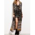 Retro Women Clothing Long Kimono Butterfly Print Cardigan